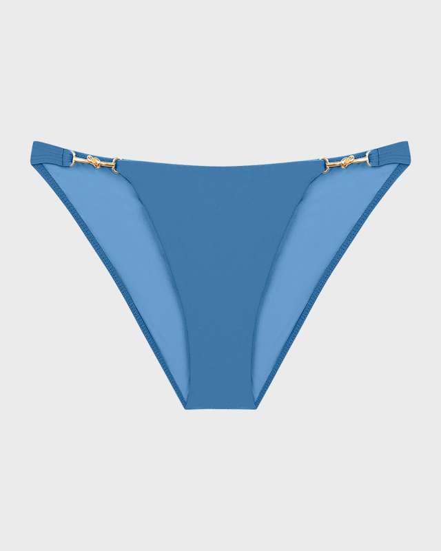 Solid Cora Detail Full Bikini Bottoms